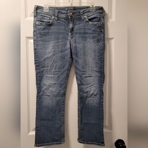 Silver capri jeans, size 31/23